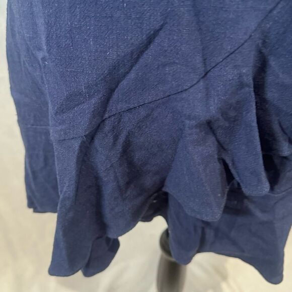 Altar’d State navy linen blend faux wrap dress size small - Picture 4 of 8